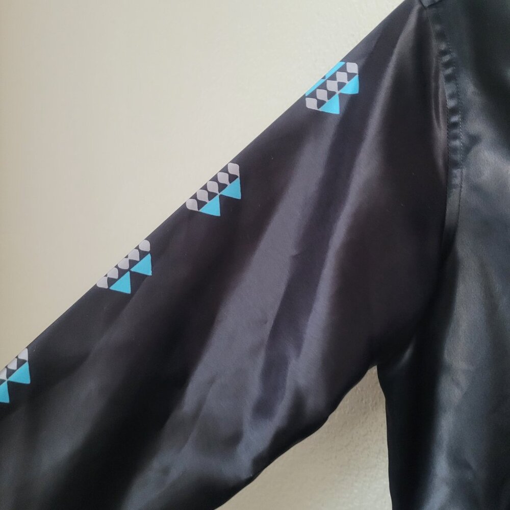Hero Rodeo Women's Black/Blue Satin Western Button Up Shirt Size L - Picture 4 of 8